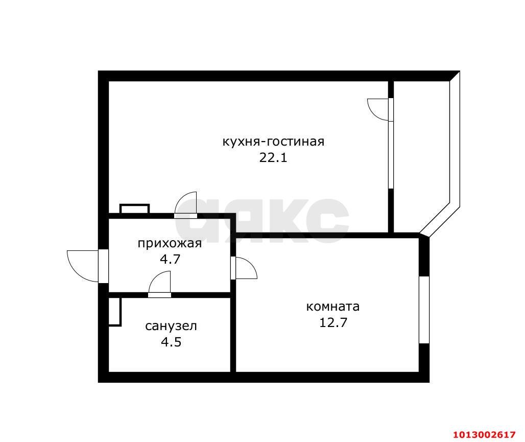Фото №10: 1-комнатная квартира 46 м² - Краснодар, жилой комплекс Сказка Град, ул. имени В.Н. Мачуги, 166к1