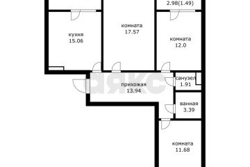 Фото №4: 3-комнатная квартира 75 м² - Краснодар, мкр. Догма Парк, ул. Марины Цветаевой, 17к1