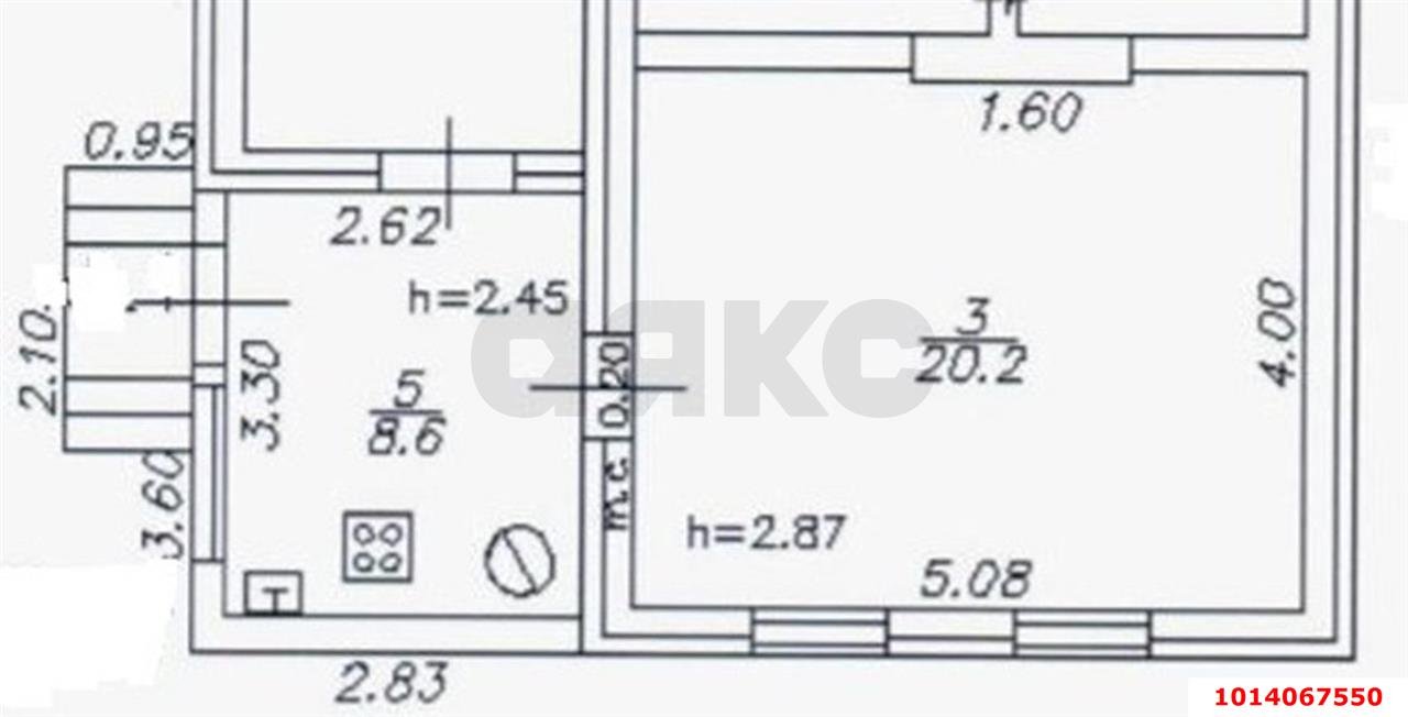 Фото №4: Часть дома 28 м² + 2.4 сот. - Краснодар, Камвольно-суконный Комбинат, ул. Онежская, 32