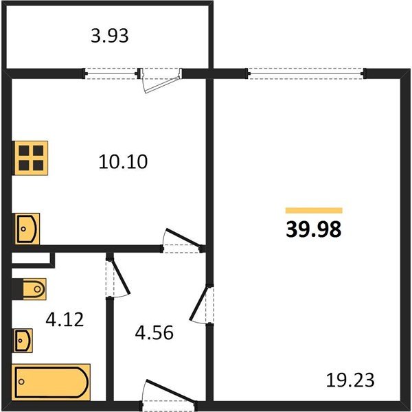 Фото №1: 1-комнатная квартира 39 м² - Краснодар, Восточно-Кругликовский, ул. Героя А.А. Аверкиева, 21