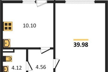 Фото №1: 1-комнатная квартира 39 м² - Краснодар, мкр. Восточно-Кругликовский, ул. Героя А.А. Аверкиева, 21