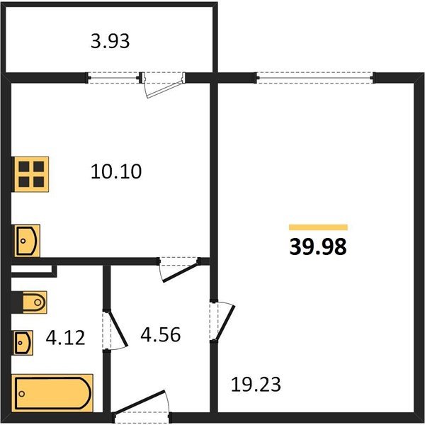 Фото №1: 1-комнатная квартира 39 м² - Краснодар, Восточно-Кругликовский, ул. Героя А.А. Аверкиева, 21