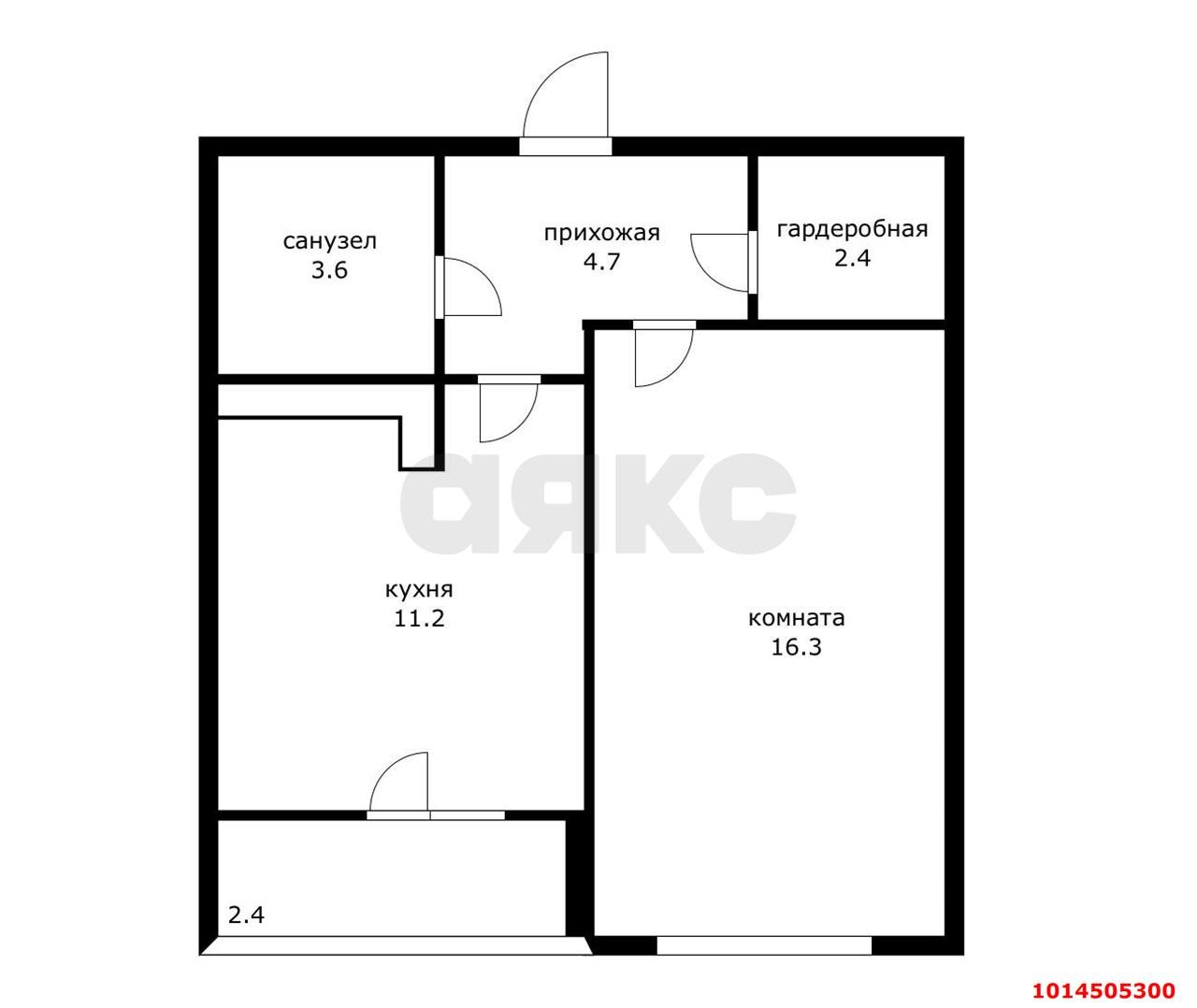Фото №14: 1-комнатная квартира 40 м² - Краснодар, жилой комплекс Нeo-квартал Красная Площадь, ул. Конгрессная, 17