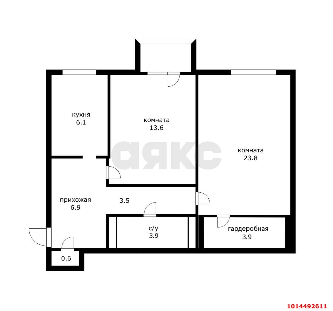Фото №16: 2-комнатная квартира 58 м² - Краснодар, Центральный, ул. Мира, 50