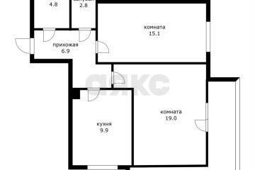 Фото №3: 2-комнатная квартира 69 м² - Краснодар, мкр. жилой комплекс Возрождение, ул. имени 40-летия Победы, 125
