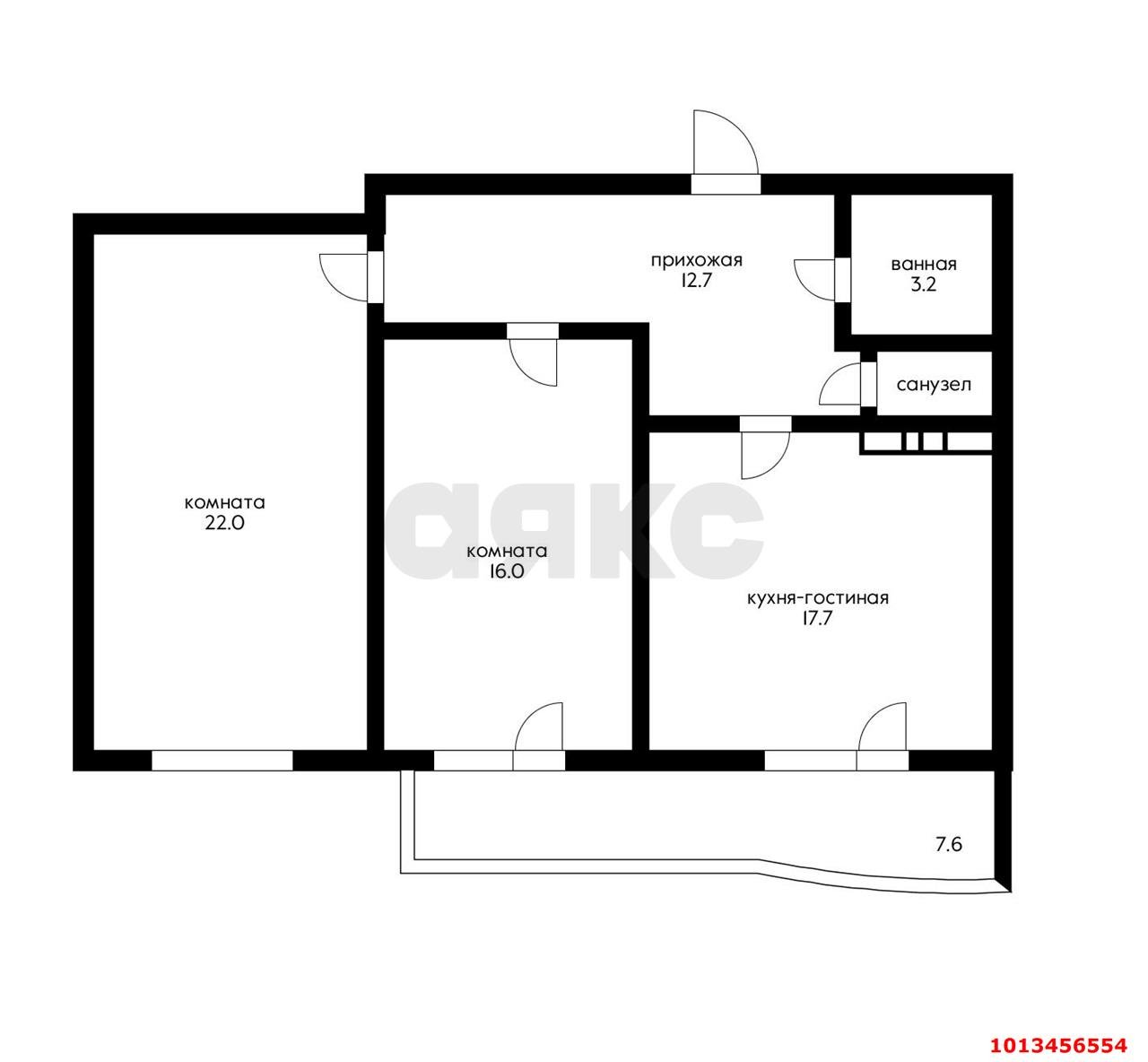 Фото №5: 2-комнатная квартира 75 м² - Краснодар, Пашковский, ул. Криничная, 128