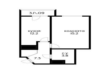 Фото №5: 1-комнатная квартира 39 м² - Краснодар, мкр. 3-й квартал, 