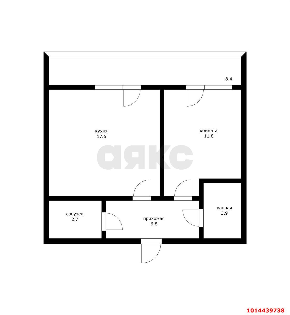 Фото №6: 1-комнатная квартира 50 м² - Краснодар, Карасунский внутригородской округ, ул. имени Снесарева, 17/1к1