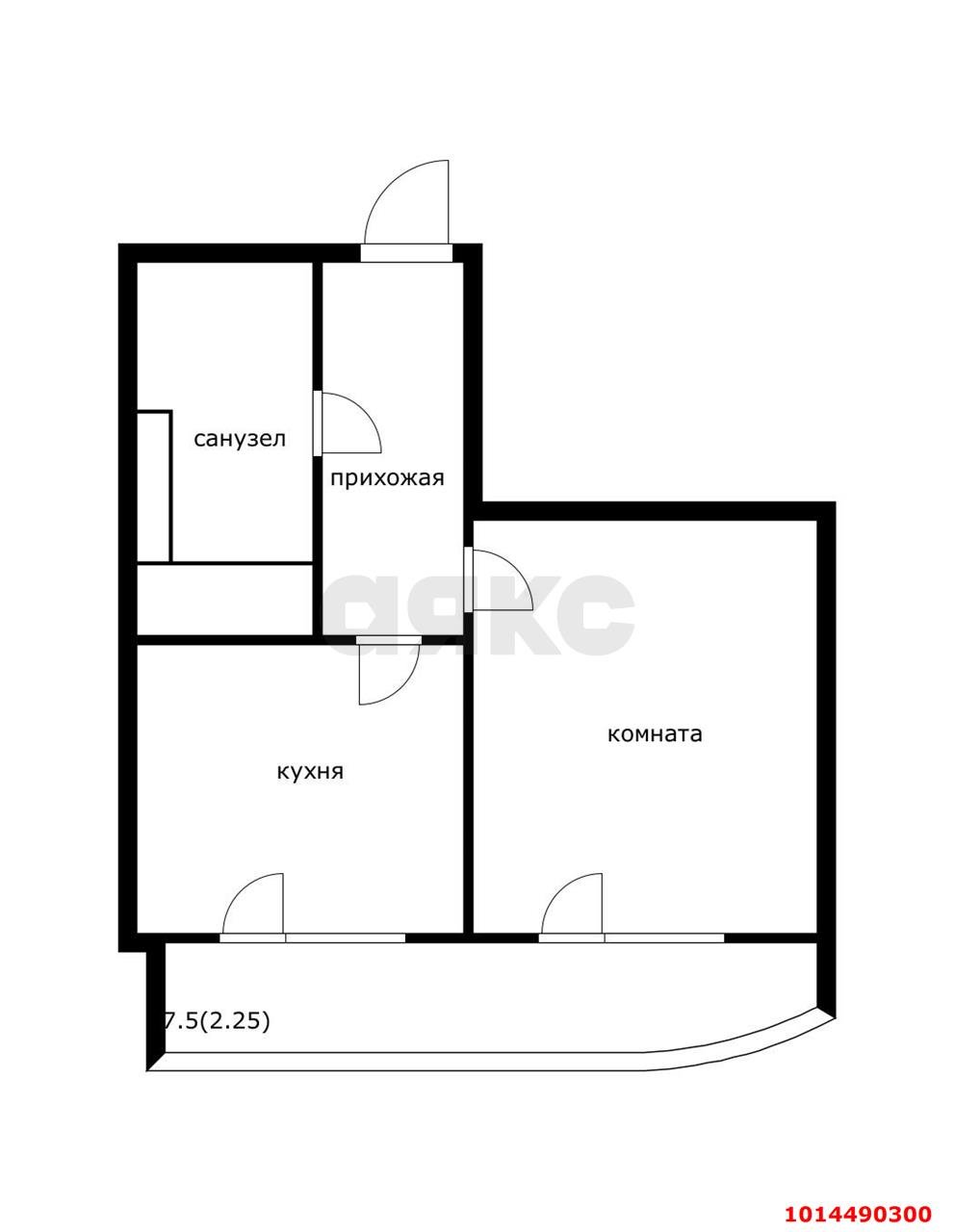 Фото №2: 1-комнатная квартира 39 м² - Краснодар, Солнечный, ул. Казбекская, 3