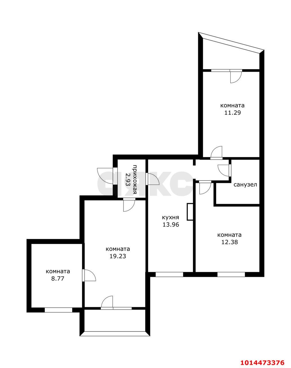 Фото №11: 3-комнатная квартира 74 м² - Краснодар, Школьный, ул. Школьная, 11/1