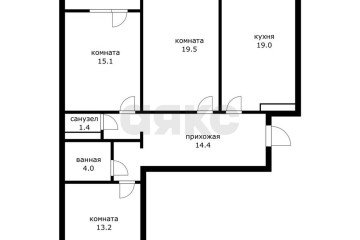 Фото №1: 3-комнатная квартира 101 м² - Краснодар, мкр. Московский, ул. им. Байбакова Н.К., 14