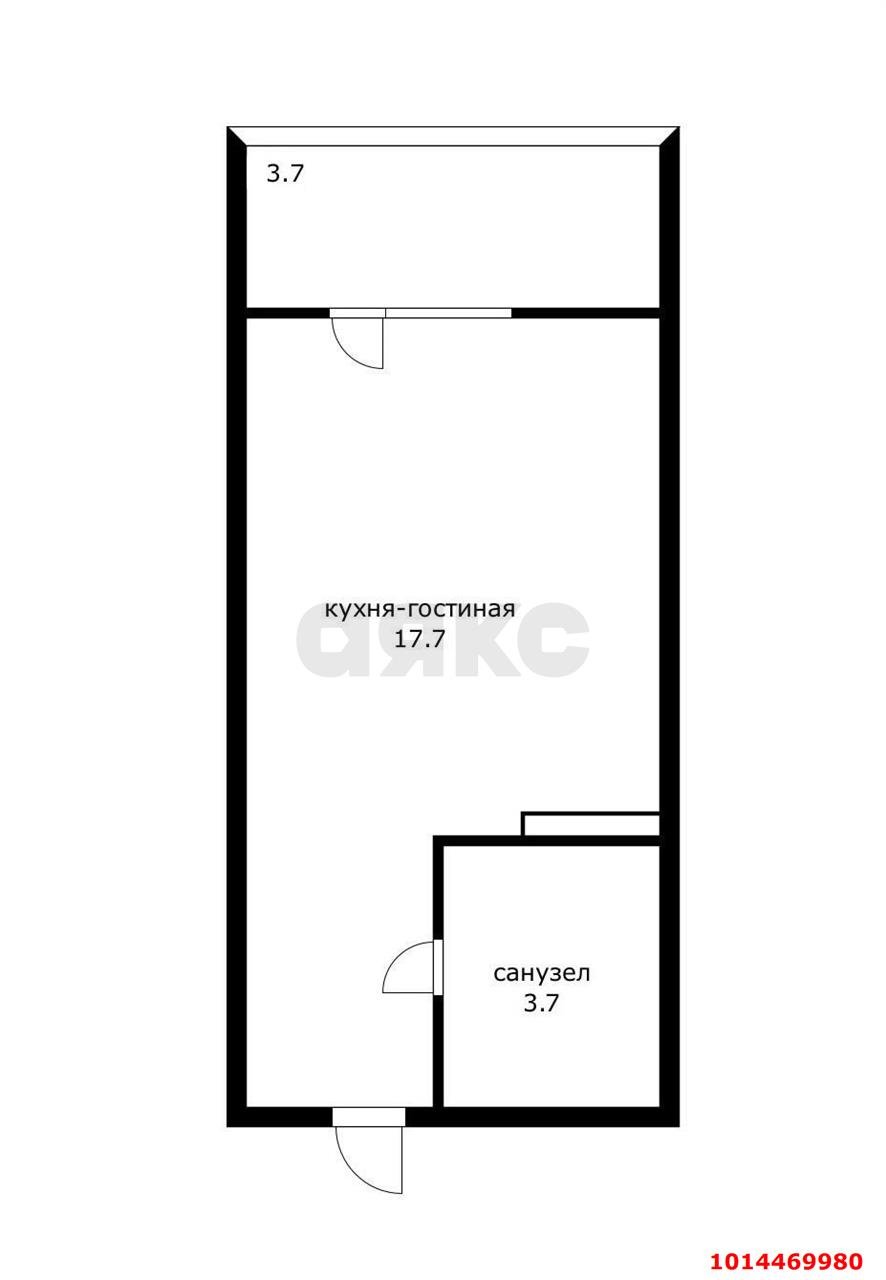 Фото №15: Студия 25 м² - Краснодар, Новознаменский, ул. Богатырская, 124