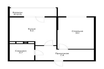 Фото №5: 1-комнатная квартира 38 м² - Краснодар, мкр. жилой комплекс Ракурс, ул. имени Героя Ростовского, 8к3