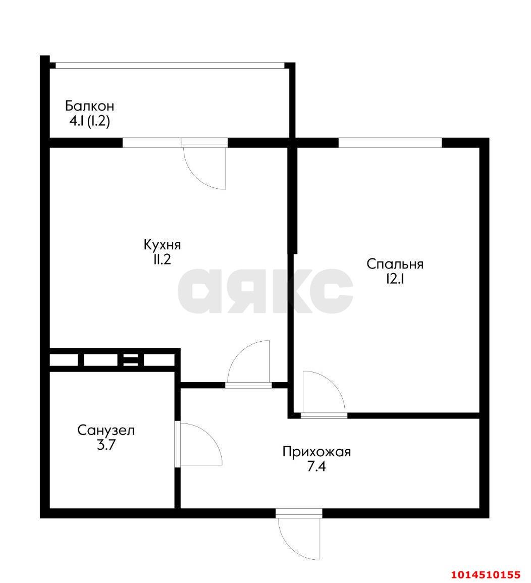 Фото №5: 1-комнатная квартира 38 м² - Краснодар, Прикубанский внутригородской округ, мкр. жилой комплекс Ракурс, ул. имени Героя Ростовского, 8к3