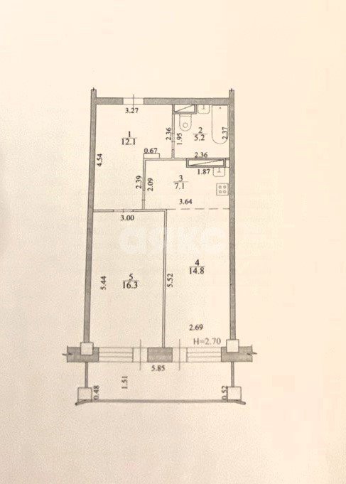 Фото №18: 2-комнатная квартира 59 м² - Волгоград, 102-й, ул. Ткачёва, 17