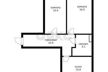 Фото №5: 2-комнатная квартира 56 м² - Адыгейск, ул. Коммунистическая, 12