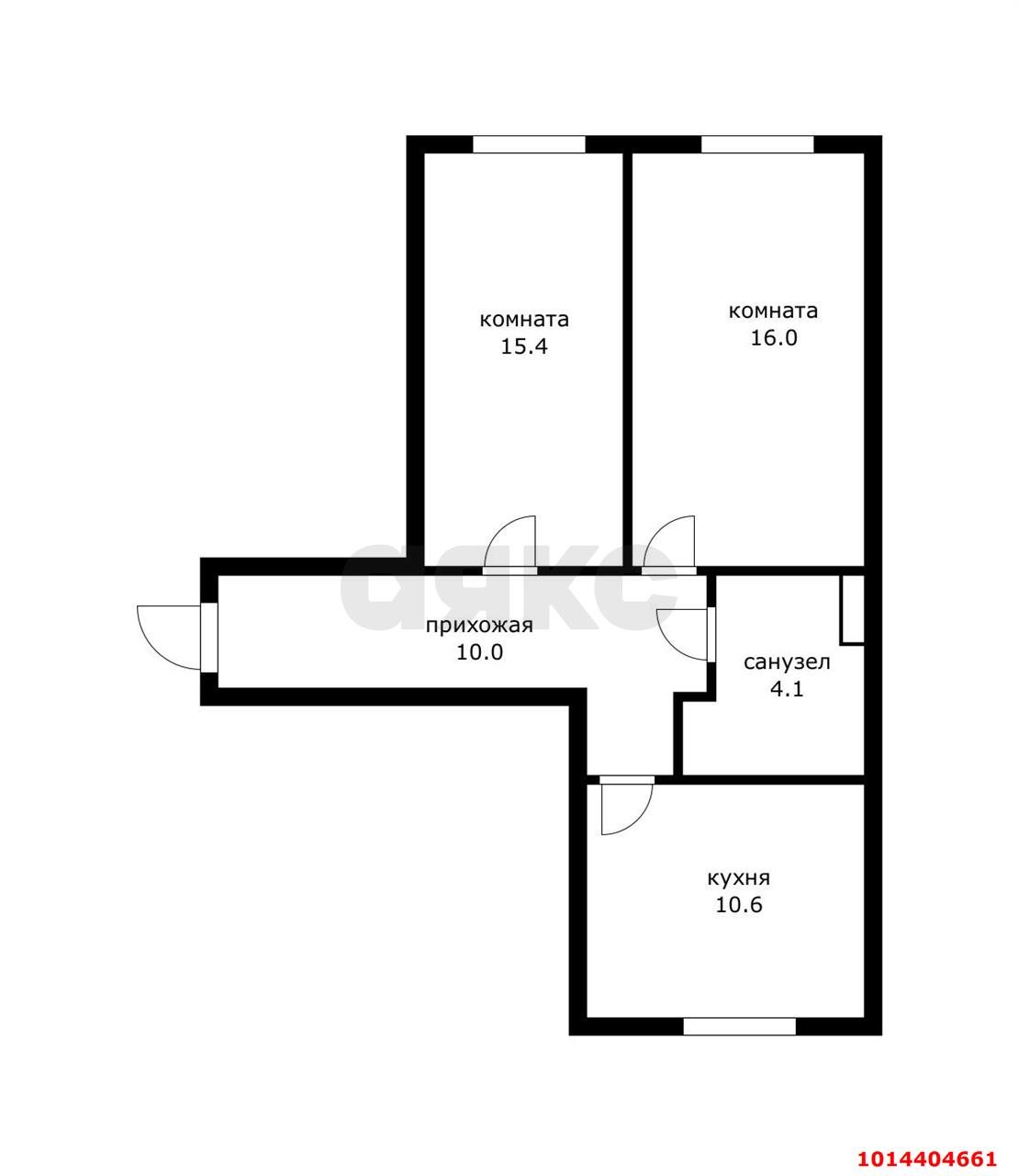 Фото №5: 2-комнатная квартира 56 м² - Адыгейск, ул. Коммунистическая, 12