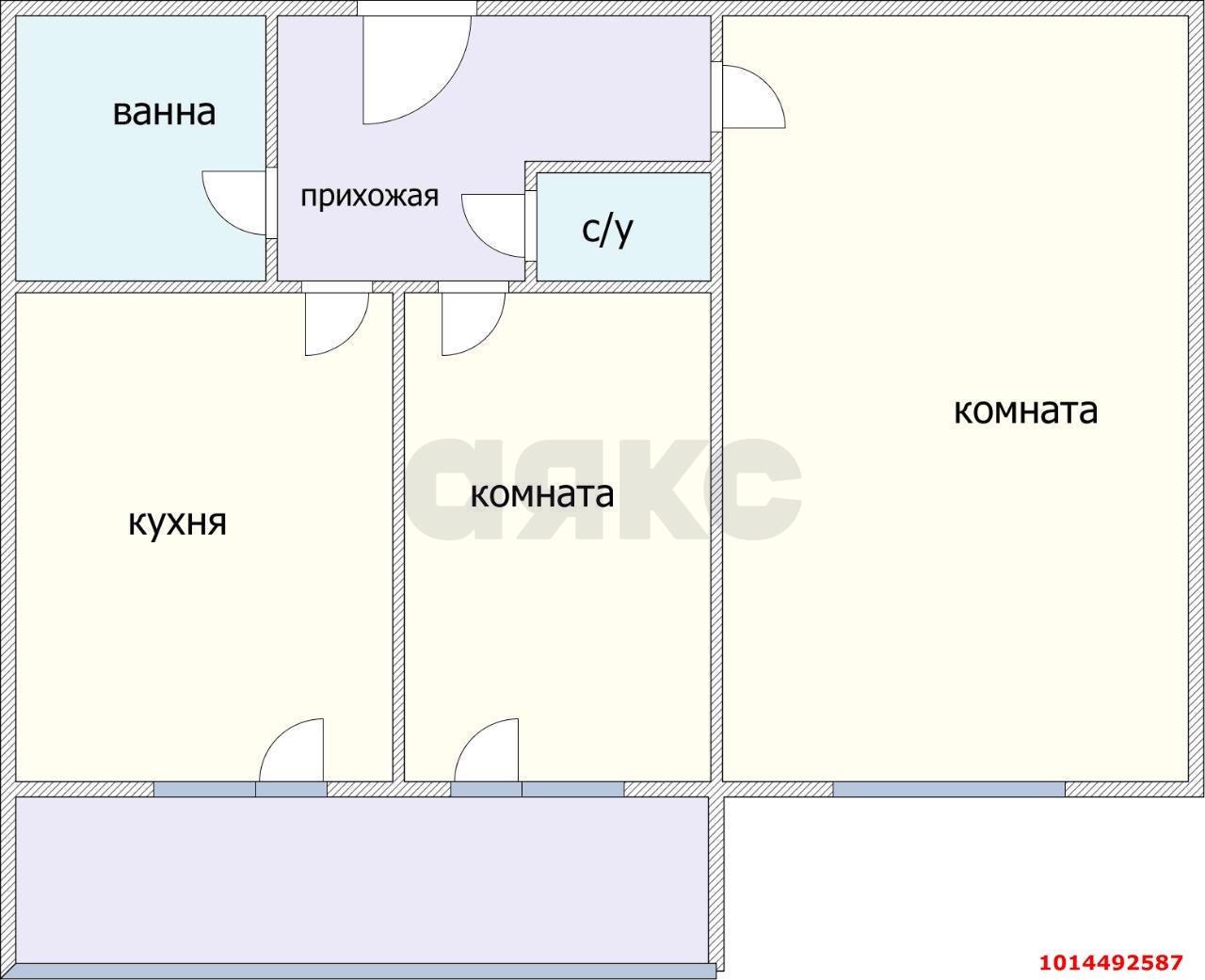 Фото №5: 2-комнатная квартира 51 м² - Краснодар, Камвольно-суконный Комбинат, ул. Магистральная, 11