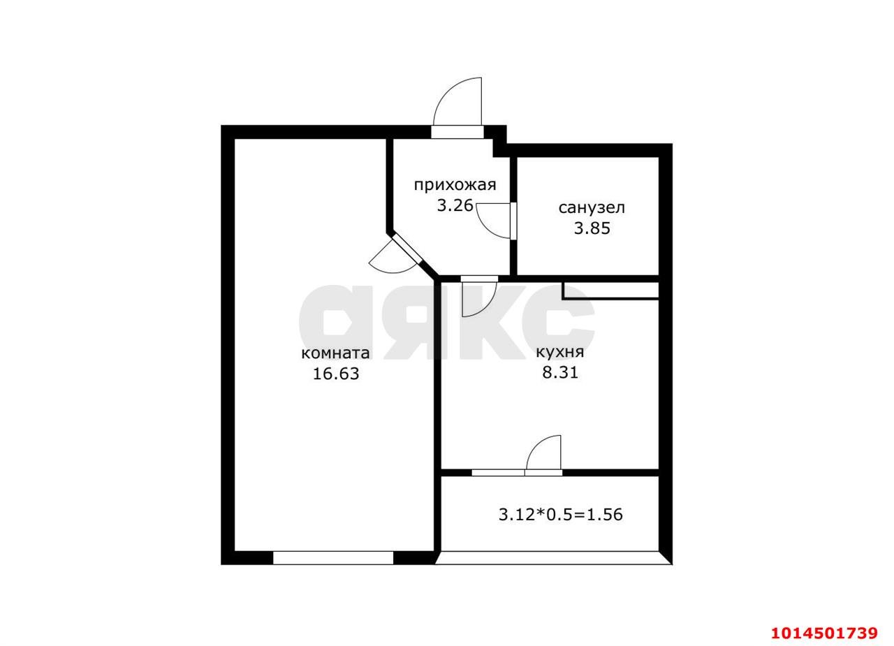 Фото №15: 1-комнатная квартира 36 м² - Краснодар, жилой комплекс Архитектор, ул. Наставников, 14