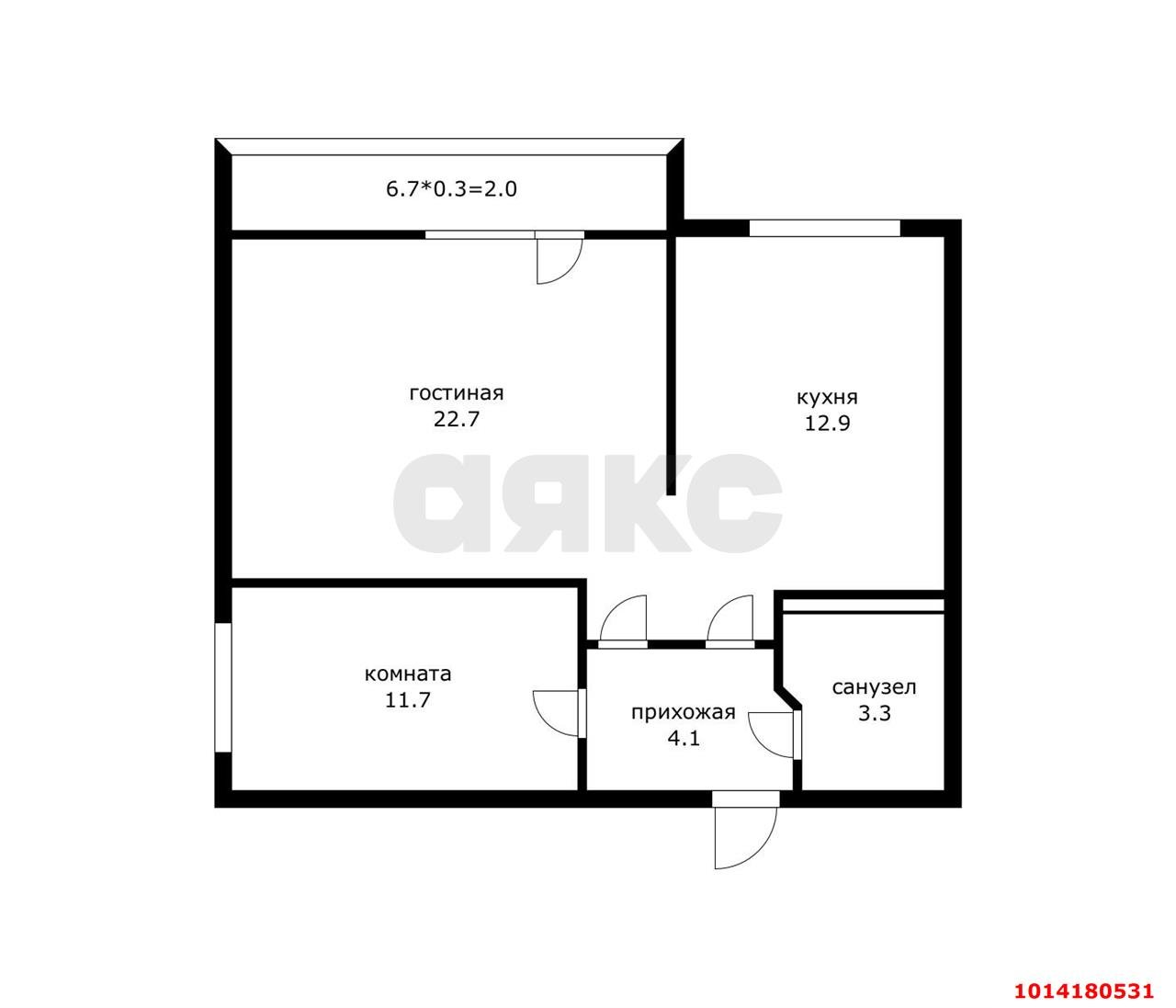 Фото №10: 2-комнатная квартира 53 м² - Краснодар, жилой комплекс Радуга, ул. Евгении Жигуленко, 7к1