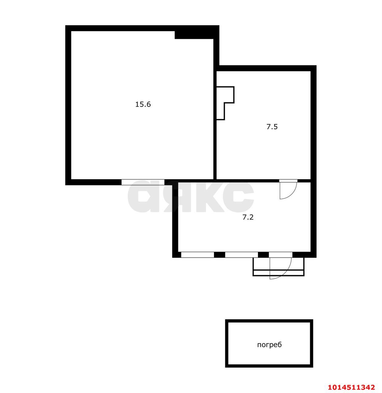 Фото №9: 2-комнатная квартира 30 м² - Краснодар, Центральный внутригородской округ, Черёмушки, мкр. Дубинка, пр-д 2-й  Стасова, 93