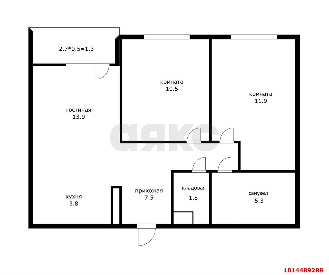 Фото №1: 2-комнатная квартира 57 м² - Краснодар, жилой комплекс Дыхание, ул. Лётчика Позднякова, 2к14