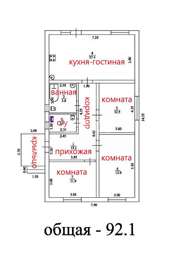 Фото №26: Дом 92 м² + 6.21 сот. - Курчанская, ул. Победы, 120