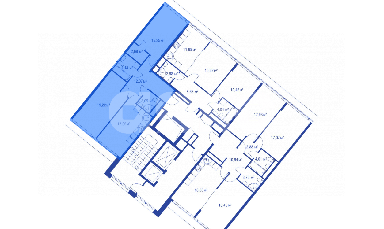 Фото №5: 2-комнатная квартира 75 м² - Москва, жилой комплекс АйЛав, ул. Годовикова, 11к4