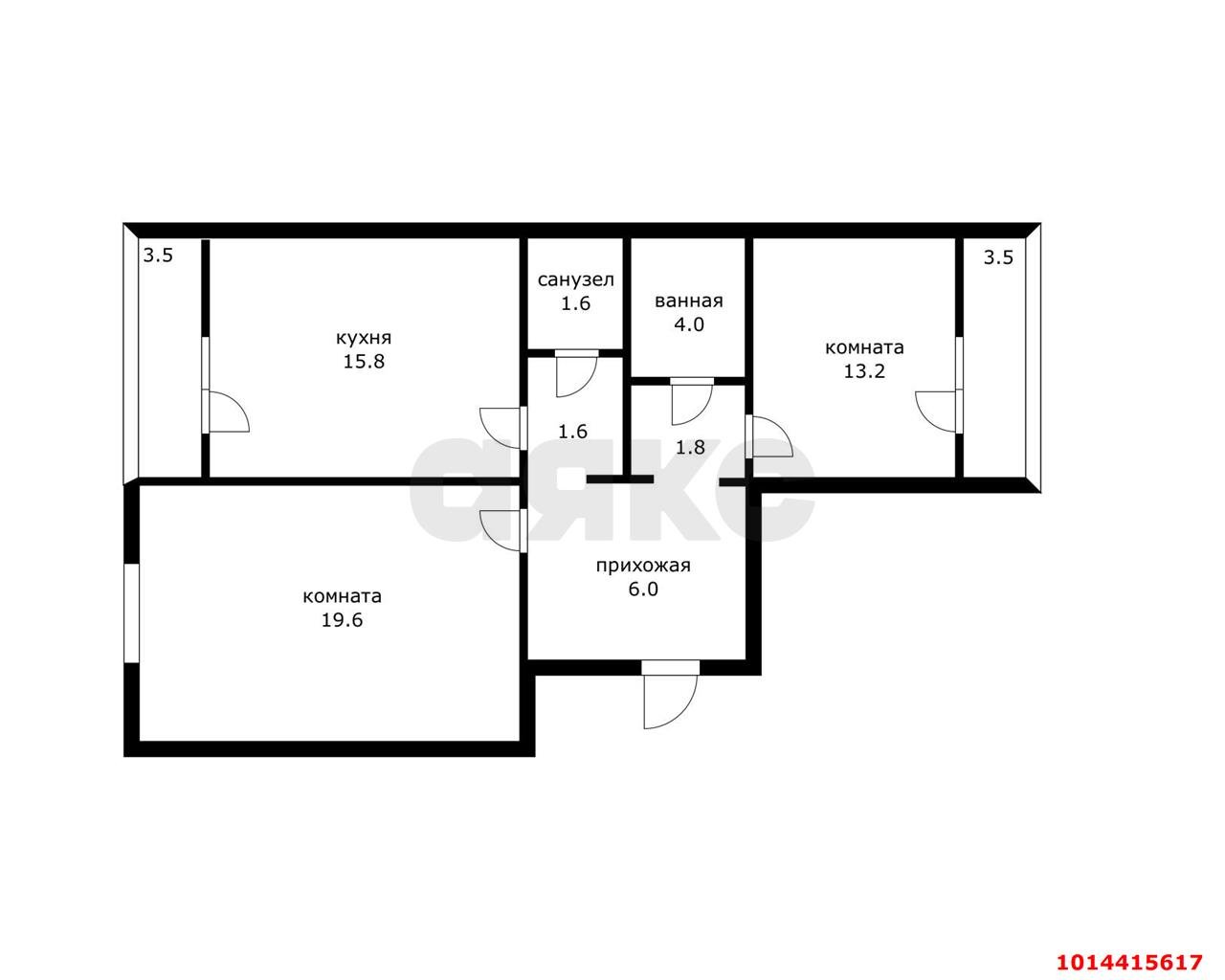 Фото №13: 2-комнатная квартира 70 м² - Краснодар, Восточно-Кругликовский, ул. Героя А.А. Аверкиева, 20