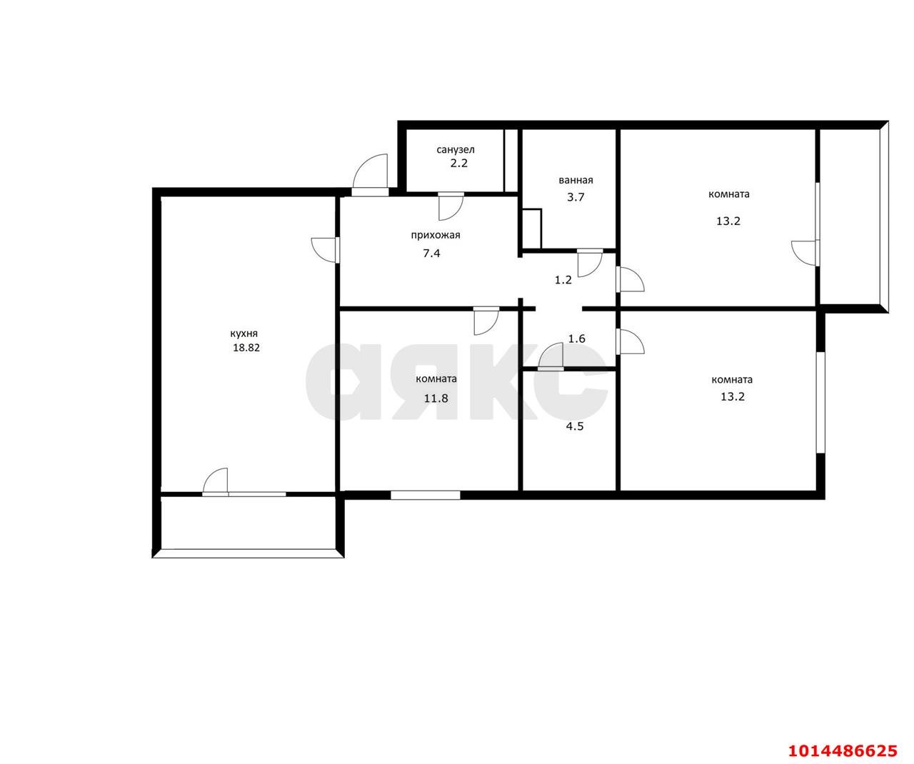 Фото №18: 3-комнатная квартира 85 м² - Краснодар, Молодёжный, ул. 3-я Целиноградская, 16