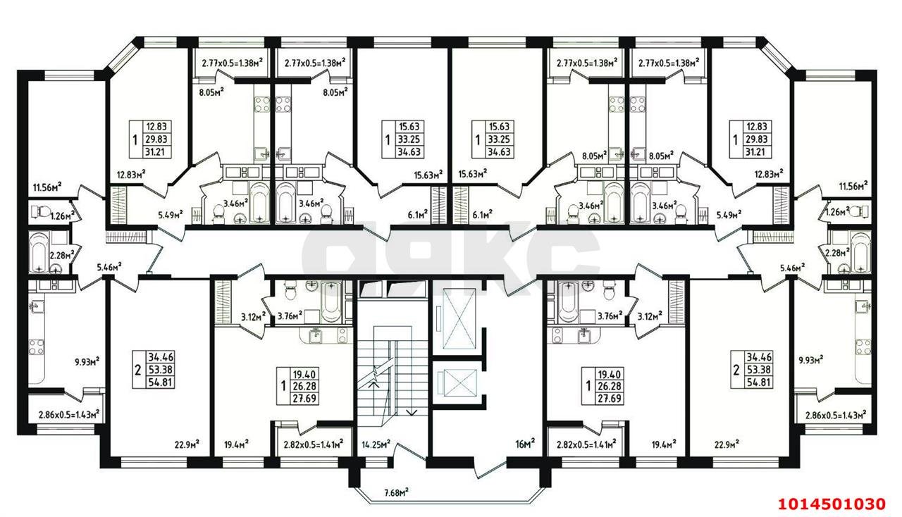 Фото №13: 2-комнатная квартира 58 м² - Новая Адыгея, жилой комплекс Мега-Победа, ул. Береговая, 3к13