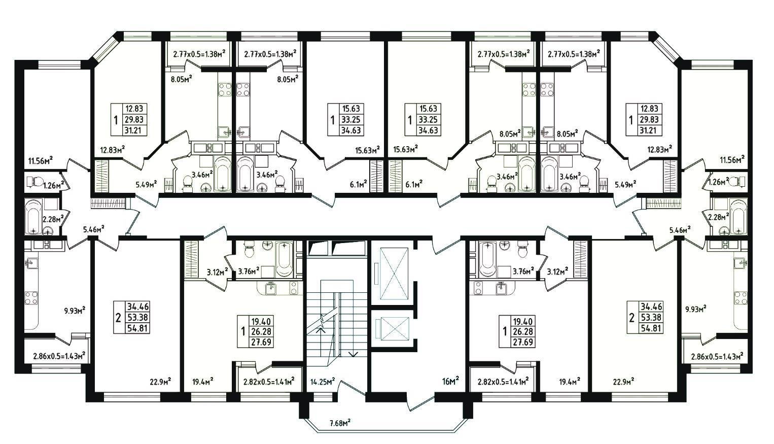 Фото №13: 2-комнатная квартира 58 м² - Новая Адыгея, мкр. жилой комплекс Мега-Победа, ул. Береговая, 3к13