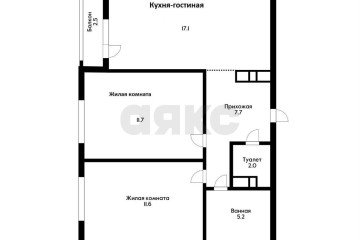 Фото №2: 2-комнатная квартира 58 м² - Краснодар, мкр. жилой комплекс Дыхание, ул. Лётчика Позднякова, 2