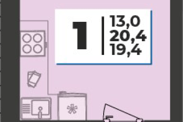 Фото №1: Студия 20 м² - Новая Адыгея, мкр. жилой комплекс Дарград, 