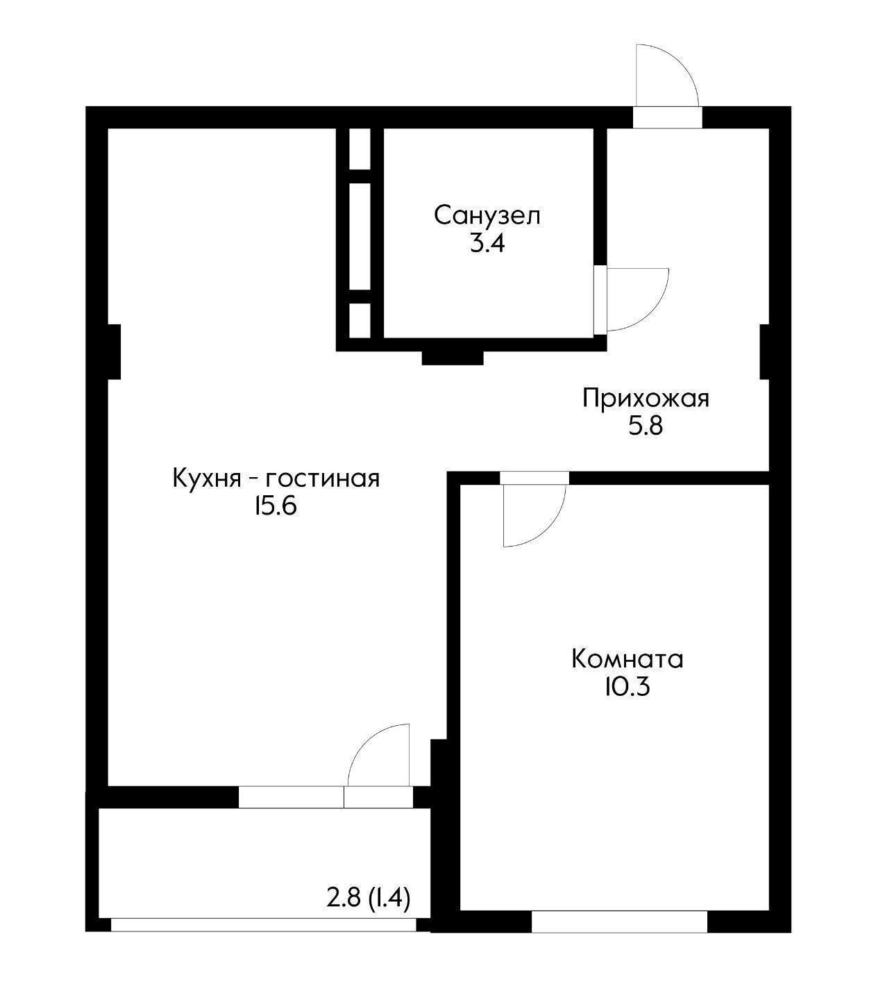 Фото №3: 1-комнатная квартира 39 м² - Краснодар, Прикубанский внутригородской округ, мкр. Фестивальный, ул. Круговая, 4/1к4