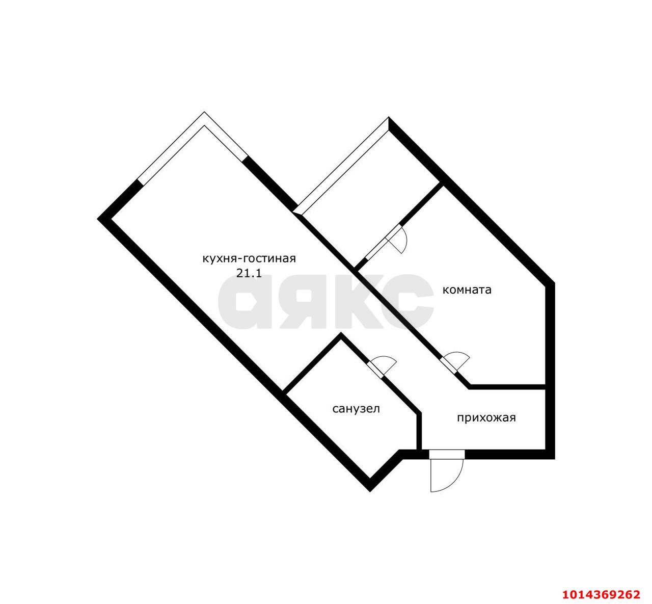 Фото №2: 1-комнатная квартира 51 м² - Краснодар, мкр. Прикубанский внутригородской округ