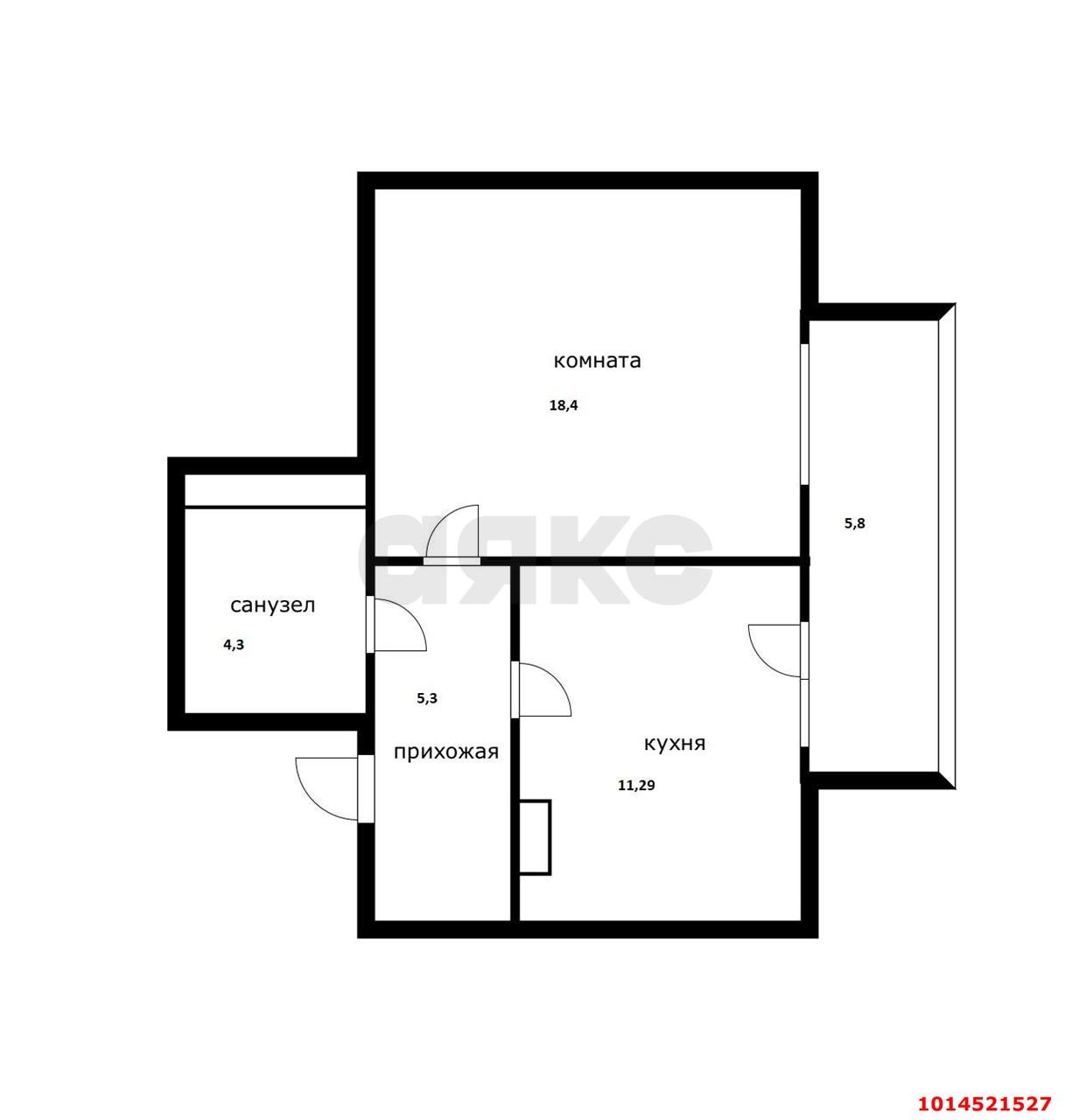 Фото №17: 1-комнатная квартира 45 м² - Краснодар, жилой комплекс Дуэт, ул. Душистая, 77к1