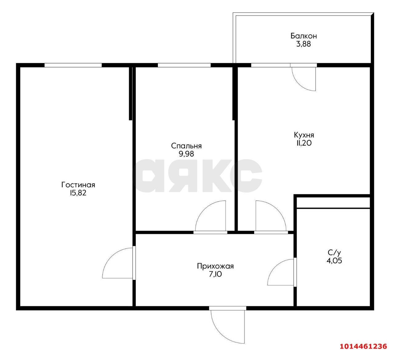 Фото №2: 2-комнатная квартира 54 м² - Краснодар, жилой комплекс Россинский Парк, ул. Командорская, 15