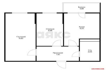 Фото №2: 2-комнатная квартира 54 м² - Краснодар, мкр. жилой комплекс Россинский Парк, ул. Командорская, 15