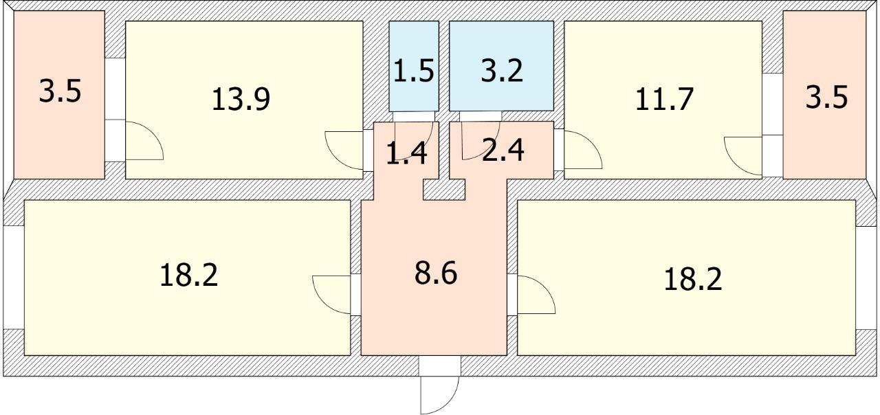 Фото №15: 3-комнатная квартира 79 м² - Краснодар, Прикубанский внутригородской округ, мкр. Восточно-Кругликовский, ул. Черкасская, 131