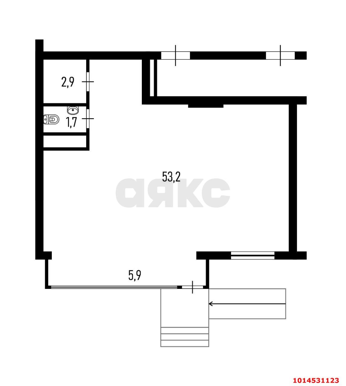 Фото №8: Торговое помещение 64 м² - Краснодар, жилой комплекс Три Кита, ул. Московская, 131к2