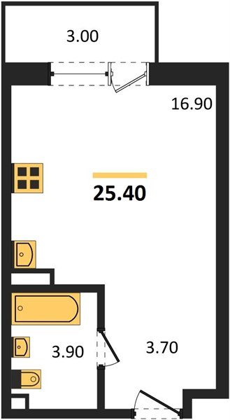 Фото №1: Студия 25 м² - Берёзовый, Прикубанский внутригородской округ, Прогресс, жилой комплекс Прогресс, мкр. жилой комплекс Нова Вита, ул. имени А.Н. Лодыгина, 6к13