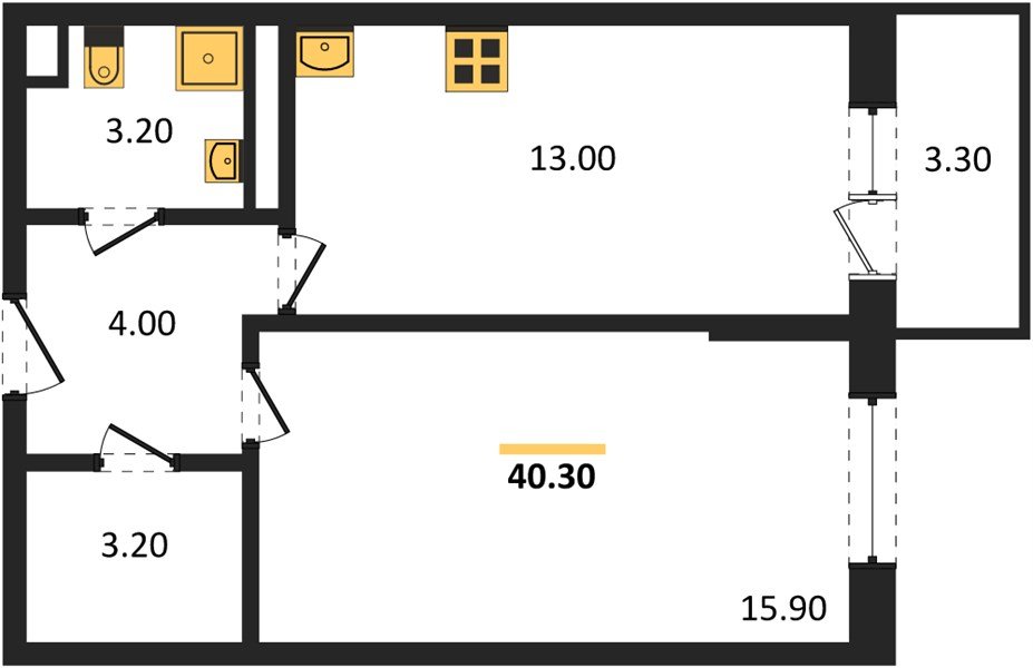 Фото №1: 1-комнатная квартира 42 м² - Берёзовый, Прикубанский внутригородской округ, Прогресс, жилой комплекс Нова Вита, мкр. жилой комплекс Прогресс, ул. имени А.Н. Лодыгина, 6к14