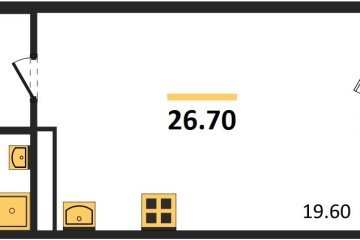 Фото №1: Студия 28 м² - Берёзовый, мкр. жилой комплекс Прогресс, ул. имени А.Н. Лодыгина, 6к14