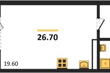 Фото №1: Студия 28 м² - Берёзовый, мкр. жилой комплекс Прогресс, ул. имени А.Н. Лодыгина, 6к15