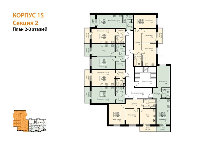 Фото №8: Студия 28 м² - Берёзовый, Прикубанский внутригородской округ, Прогресс, жилой комплекс Нова Вита, мкр. жилой комплекс Прогресс, ул. имени А.Н. Лодыгина, 6к15