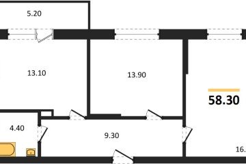 Фото №1: 2-комнатная квартира 61 м² - Берёзовый, мкр. жилой комплекс Прогресс, ул. имени А.Н. Лодыгина, 6к15