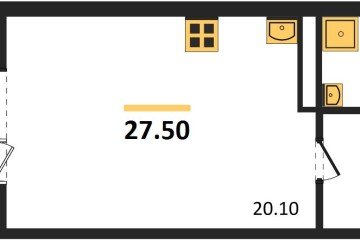 Фото №1: Студия 28 м² - Берёзовый, мкр. жилой комплекс Нова Вита, ул. имени А.Н. Лодыгина, 6к18