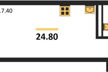 Фото №1: Студия 26 м² - Берёзовый, мкр. жилой комплекс Нова Вита, ул. имени А.Н. Лодыгина, 6к18