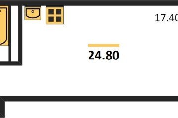 Фото №1: Студия 26 м² - Берёзовый, мкр. жилой комплекс Нова Вита, ул. имени А.Н. Лодыгина, 6к1